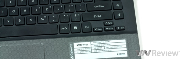 Đánh giá laptop Gateway NV47H16v