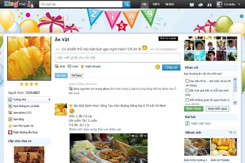 thiên đường ẩm thực Zing Me