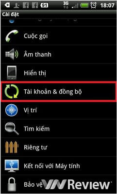 Gỡ bỏ Gmail trên HTC