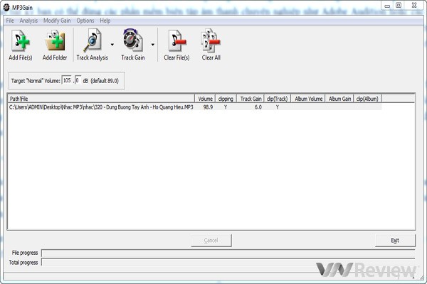 Kiểm tra chất lượng nhạc MP3
