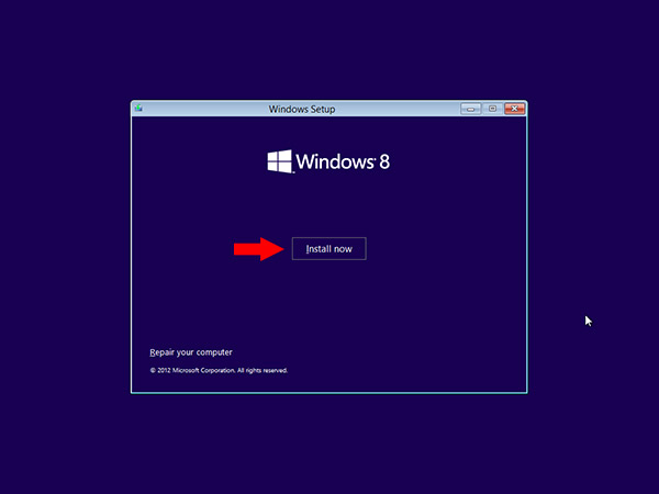 Hướng dẫn cài đặt Windows 8