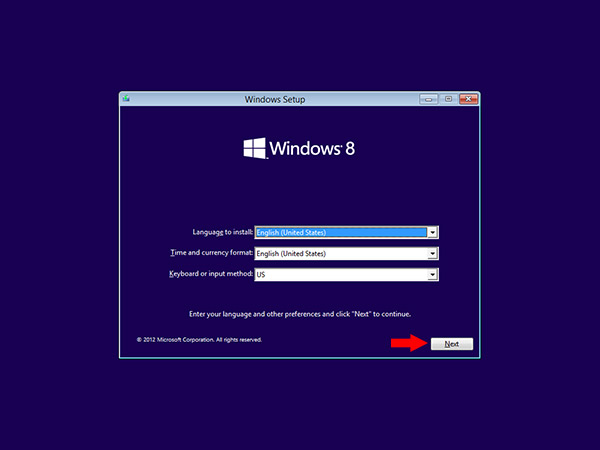 Hướng dẫn cài đặt Windows 8