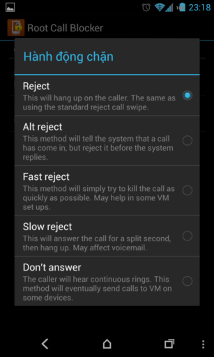 root call blocker