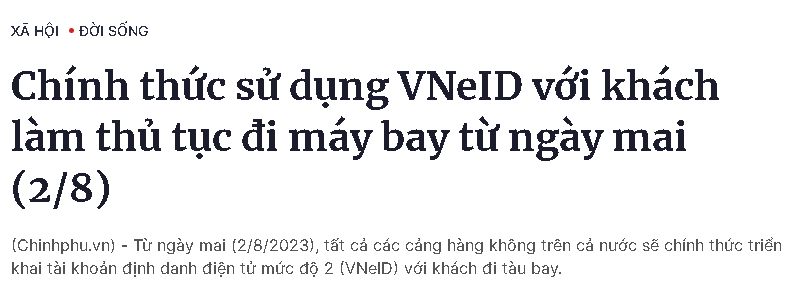 Làm thủ tục lên máy bay bằng VNeID: Điểm bất hợp lý nhất cần được tháo gỡ