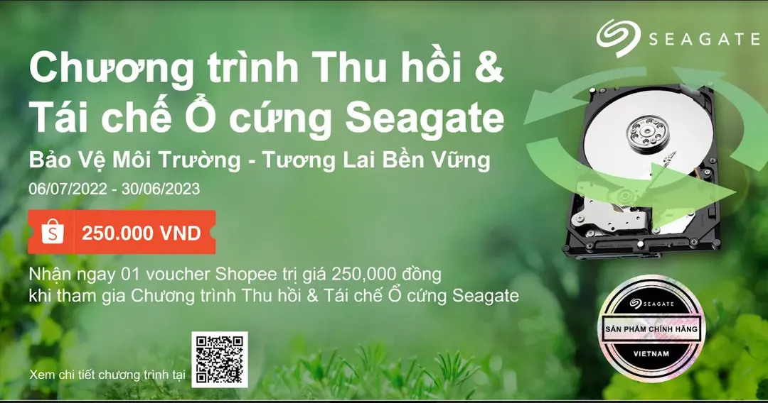 Seagate khởi động chương trình Thu hồi và tái chế ổ cứng tại Việt Nam