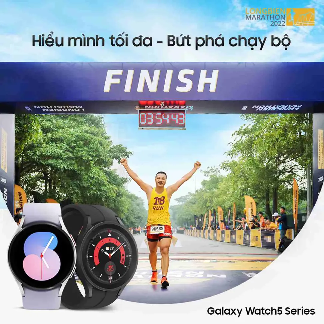 Galaxy Watch5 Series đồng hành cùng giải chạy Long Biên Marathon vào 30/10 tới với 8.700 người tham dự