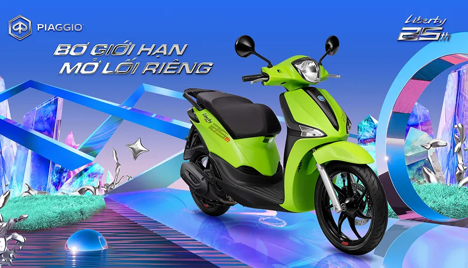 Piaggio Việt Nam ra mắt Liberty bản đặc biệt màu xanh bơ, giá 60.7 triệu đồng