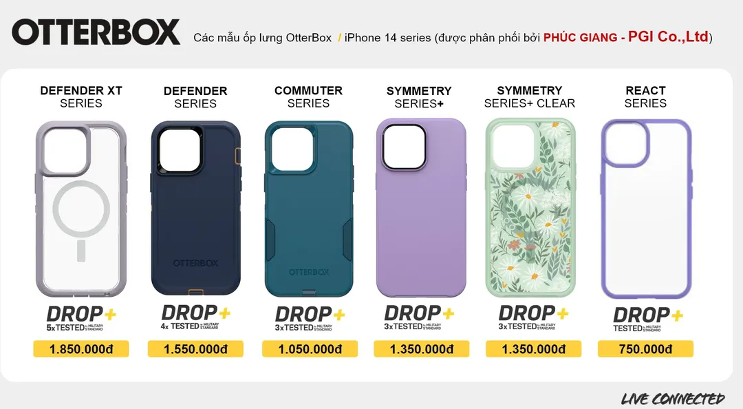 OtterBox chính thức ra mắt dòng ốp lưng cho iPhone 14 series tại Việt Nam