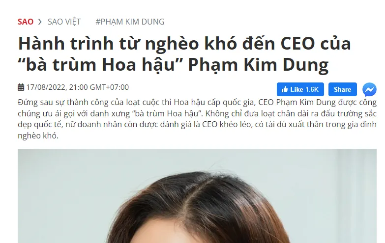 Phạm Kim Dung là ai? Tại sao được gọi là “bà trùm hoa hậu”?