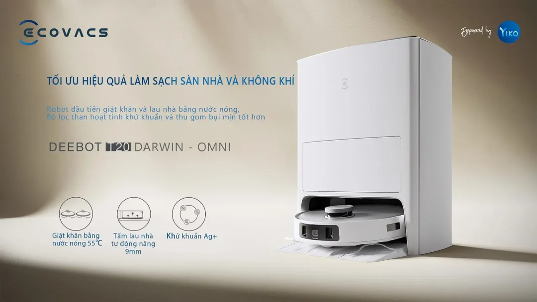 ECOVACS ROBOTICS ra mắt robot hút bụi lau sàn DEEBOT T20 Darwin Omni: Toàn năng hơn, mạnh mẽ hơn