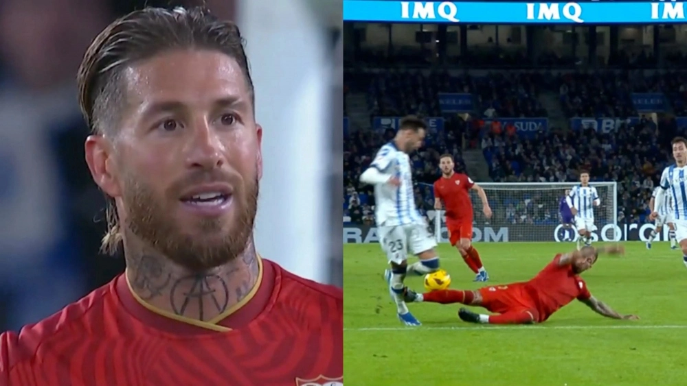 Hy hữu: Sergio Ramos nhận "2 thẻ đỏ"