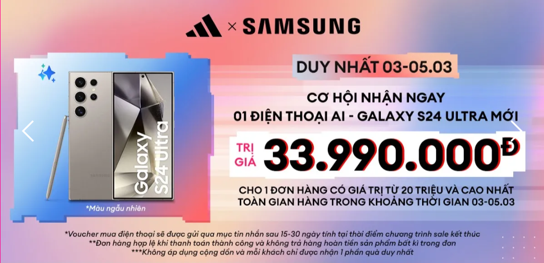 Chấn Động Siêu Sale 3/3: Adidas sale khủng cùng Lazada, giảm giá đến 45%!