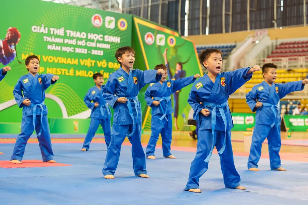 Giải Vovinam Việt Võ Đạo Cúp Nestlé MILO 2023 chào đón gần 2.000 vận động viên nhí tham gia tranh tài