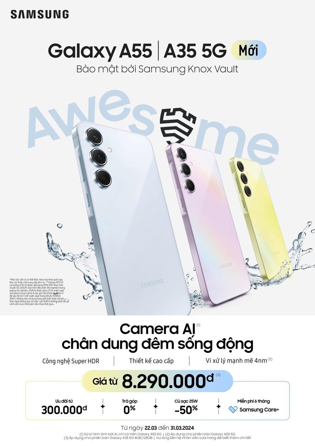 Samsung Galaxy A55 và A35 bất ngờ ra mắt: kiểu dáng như S24, thêm thiết kế “Key Island độc lạ, trang bị hàng loạt tính năng bảo mật