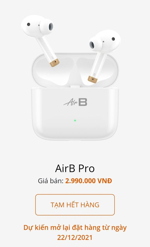 AirB Pro cháy hàng, đặt móng Bphone A Series hết veo trong chục phút