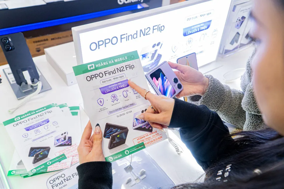 Oppo Find N2 Flip ra mắt giá từ 19.990.000 đồng, đặt trước nhận bộ quà tặng 5 triệu đồng