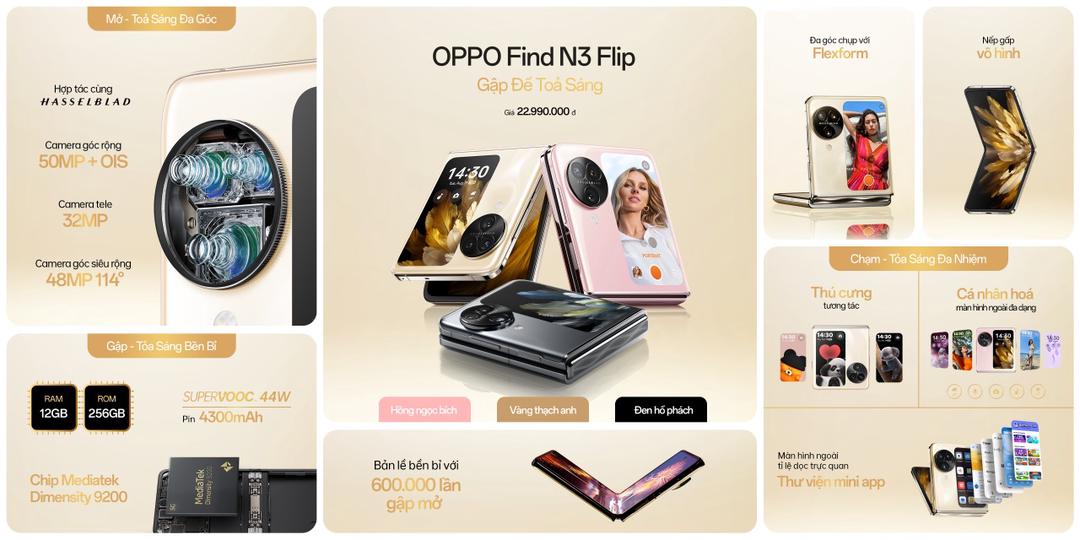 OPPO ra mắt cặp đôi smartphone gập Find N3 và Find N3 Flip tại Việt Nam, đối đầu với Samsung