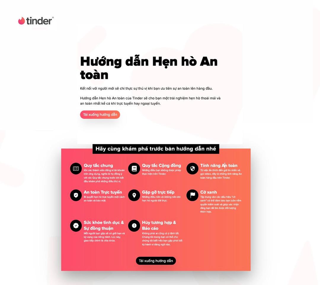 Tinder tung hướng dẫn hẹn hò an toàn ở Đông Nam Á, mang đến cho giới trẻ độc thân trải nghiệm hẹn hò an toàn từ trực tuyến đến trực tiếp          