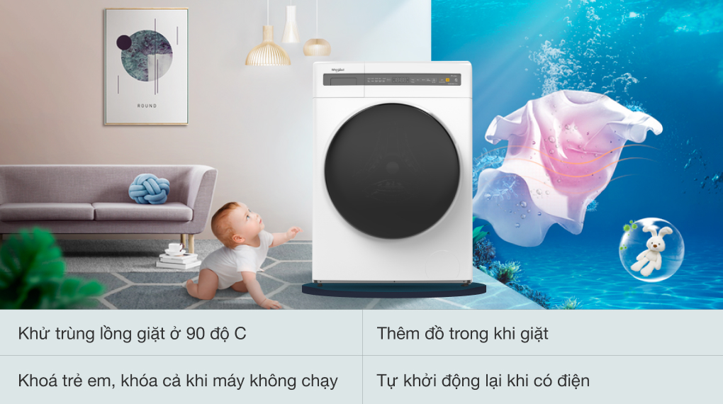 Bất ngờ, máy giặt lồng ngang Whirlpool Mỹ giá dưới 5 triệu đồng