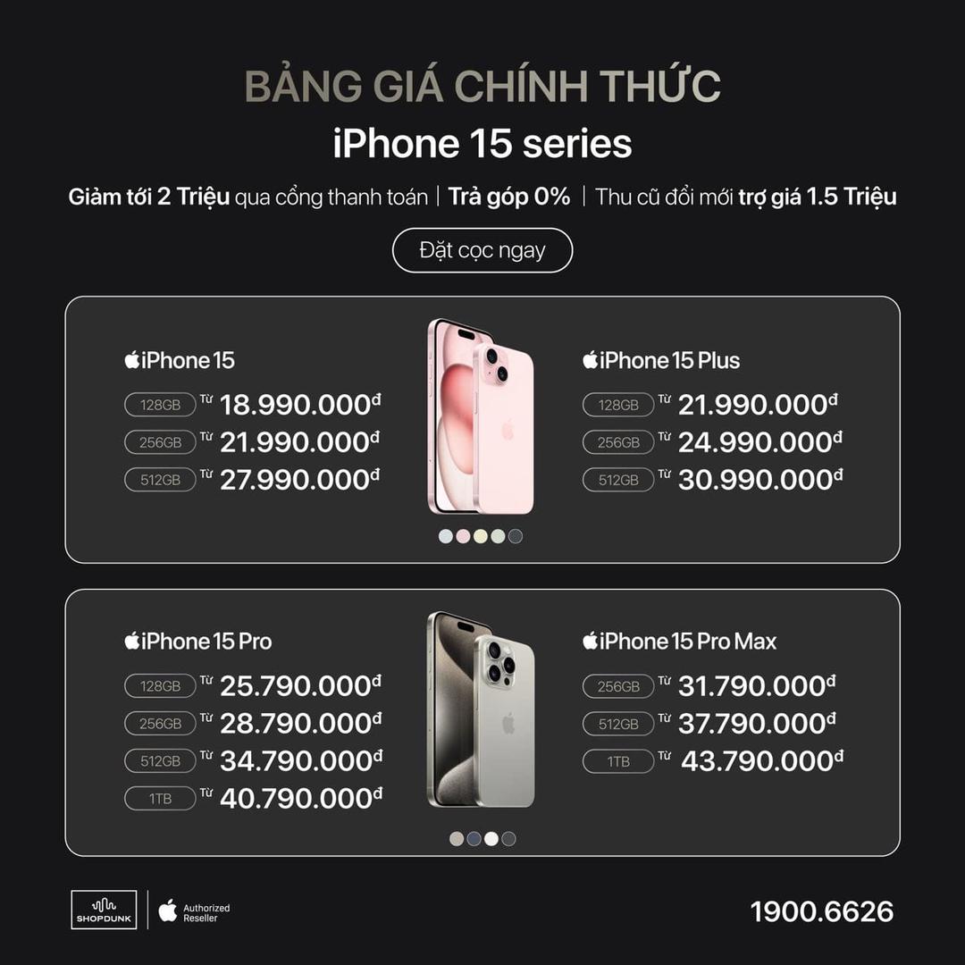 iPhone 15 chính thức mở đặt trước tại Việt Nam, các cửa hàng đang đua giá hết ga hết số