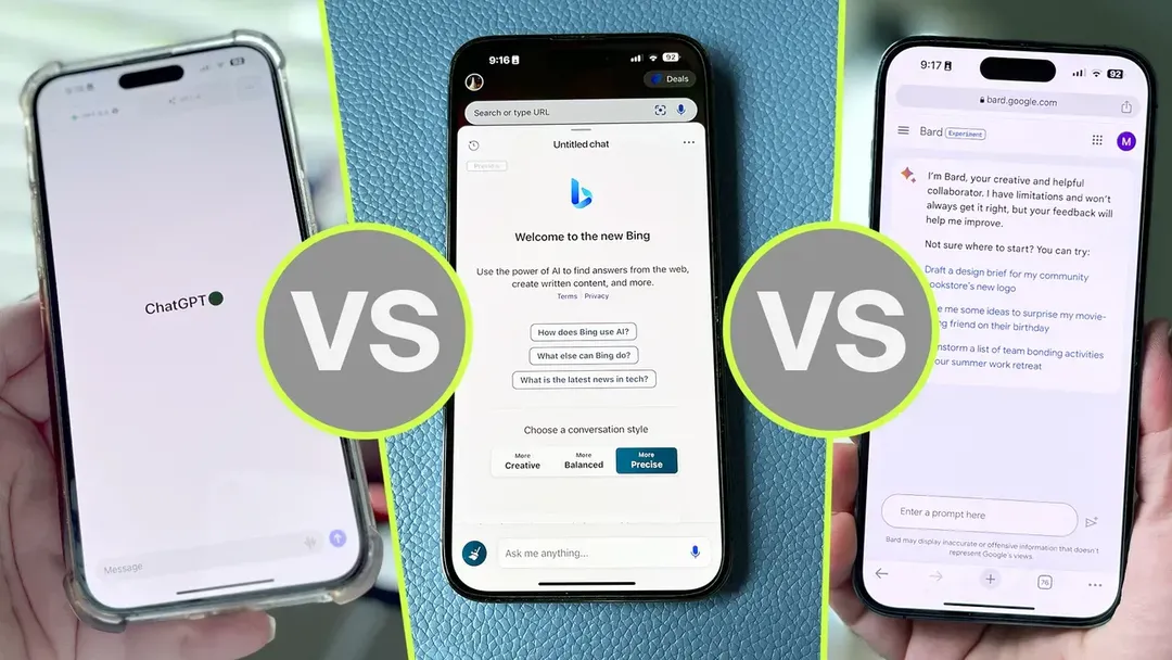 ChatGPT vs Bing Chat vs Google Bard: Chatbot AI nào tốt nhất?