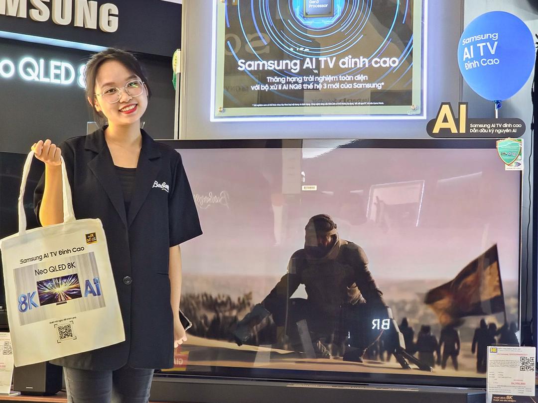 Samsung mở cơ hội trải nghiệm sớm loạt AI TV 2024 mới nhất tại hàng loạt siêu thị điện máy ở Hà Nội và TP.HCM