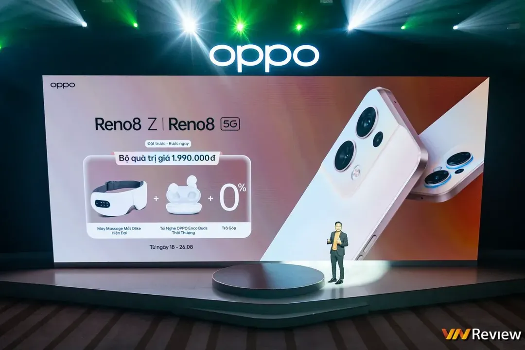 Oppo ra liền lúc ba chiếc Reno8 5G, Reno8 Z 5G và Reno8 4G tại Việt Nam, giá từ 9 đến 14 triệu đồng