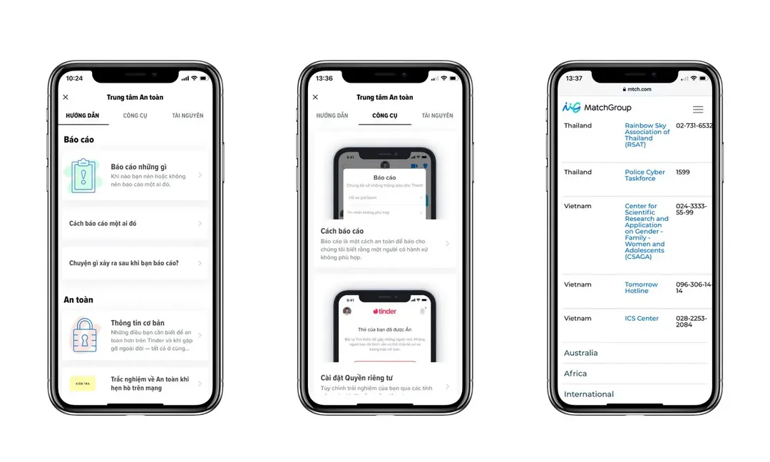 Tinder ra mắt Trung tâm An toàn tại Việt Nam