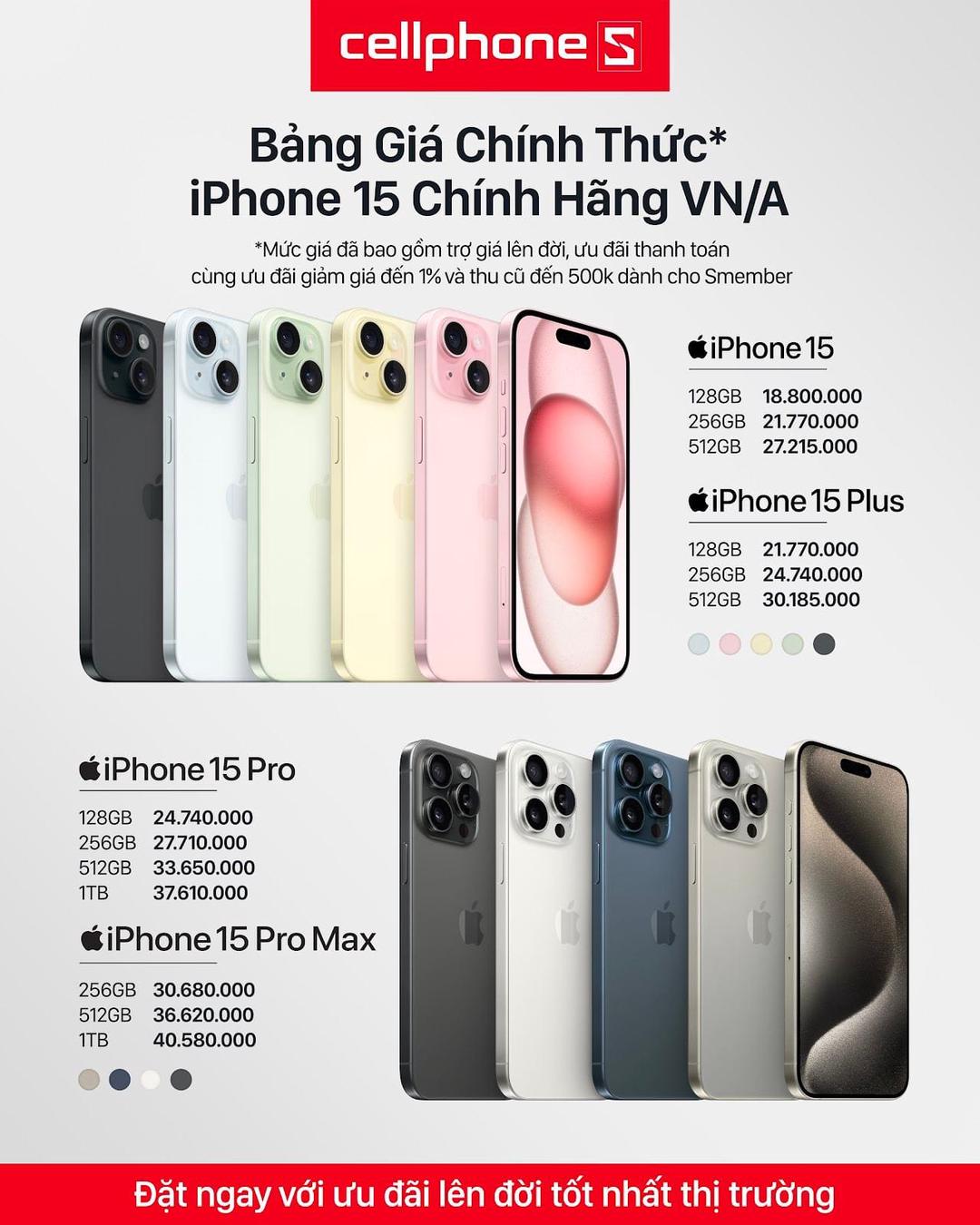 iPhone 15 chính thức mở đặt trước tại Việt Nam, các cửa hàng đang đua giá hết ga hết số