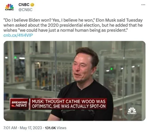 Elon Musk nói thế này quá bằng "khịa" Tổng thống Biden không bình thường