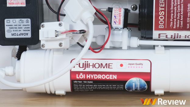 Trên tay nhanh máy lọc nước RO Hydrogen Fujihome RO-F09R: 5 cấp lọc, có tủ cường lực, giá 4,9 triệu đồng