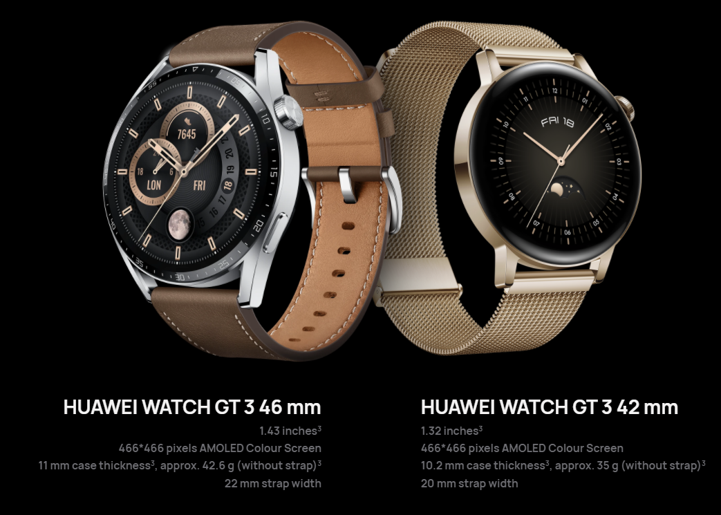 Huawei Watch GT 3 và GT Runner có giá từ 5,99 triệu đồng tại Việt Nam, nhận đặt trước từ 6/12