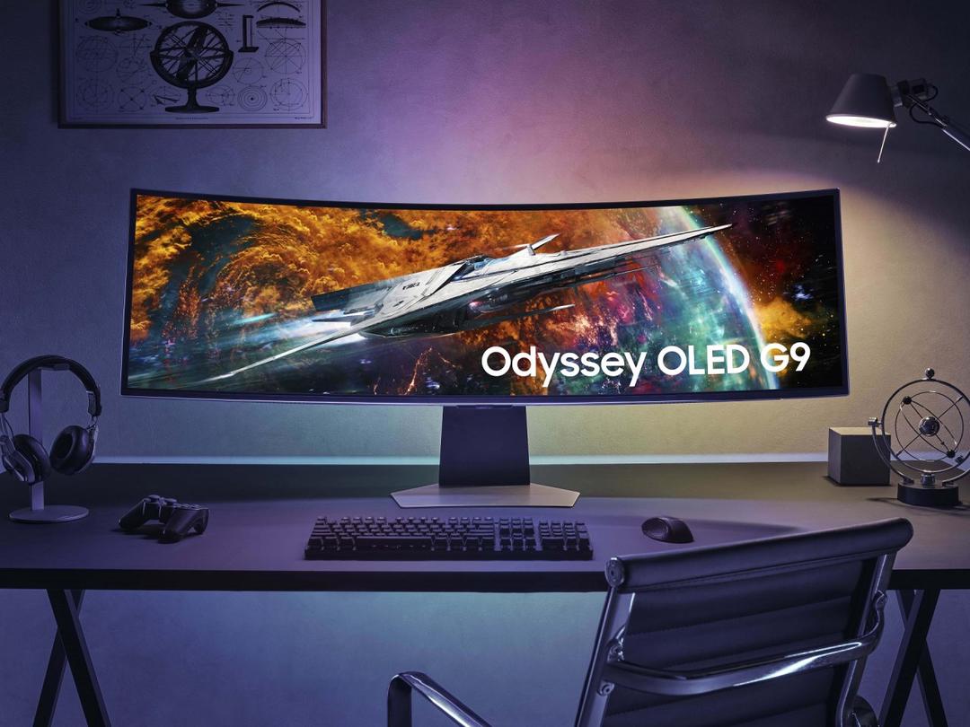 Samsung Odyssey OLED G9 ra mắt toàn cầu: “trùm cuối” màn hình OLED chuyên game, 49 inch, 32:9, cong 1800R, Dual QHD, 240Hz, 0.03ms