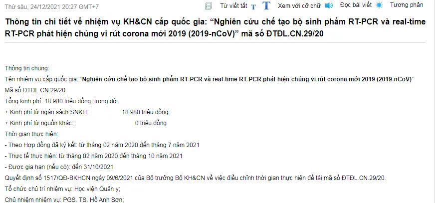 Vụ Việt Á: Thượng tá Hồ Anh Sơn nói gì về mình, kit test covid hai năm trước?