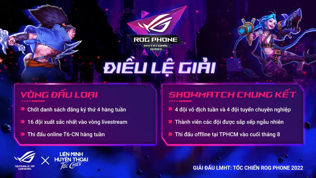 ASUS ROG và VNG công bố giải đấu ROG Phone Invitational Series 2022 bộ môn Tốc Chiến 