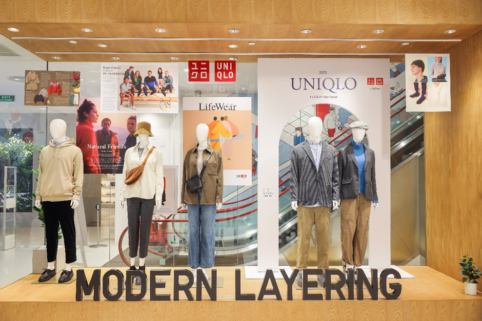 UNIQLO giới thiệu bộ sưu tập LifeWear Thu/Đông 2023 với không gian trưng bày độc đáo tại cửa hàng UNIQLO Vincom Bà Triệu