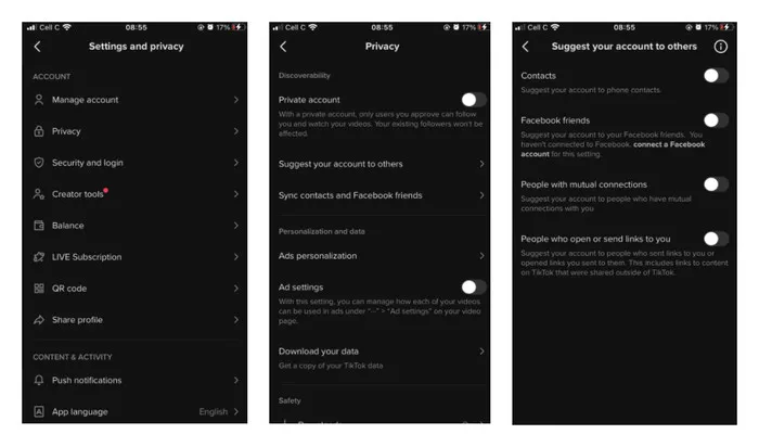 Cách chặn TikTok chia sẻ tài khoản của bạn cho người khác