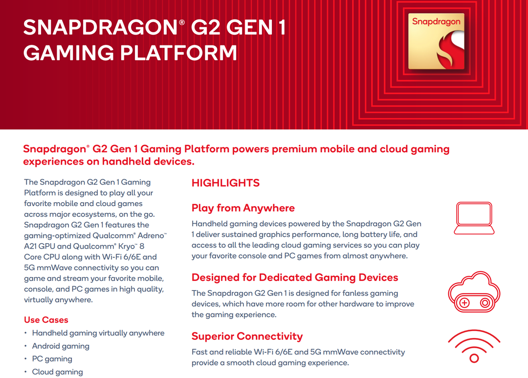 Qualcomm ra mắt Snapdragon G Series: dòng chip chuyên dụng cho các thiết bị chơi game cầm tay thế hệ mới