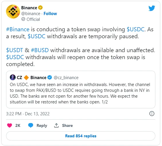 Sóng góp ập đến Binance, các nhà đầu tư như “ngồi trên đống lửa”