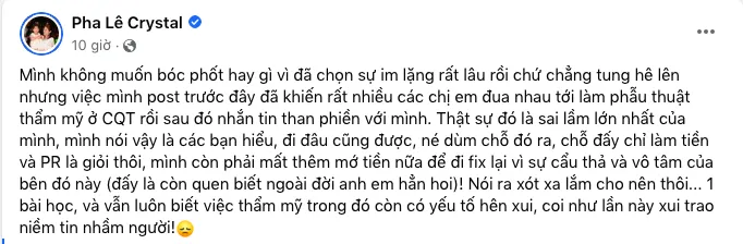 Phốt mới nhất: Bơm mông, bơm ngực nợ tiền, drama cực gắt giữa ca sĩ Pha Lê - bác sĩ Chiêm Quốc Thái 