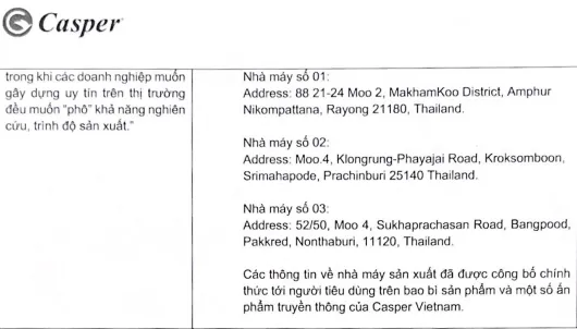 Điều hòa casper của nước nào? Có phải Thái Lan? (Cập nhật phản hồi từ casper Việt Nam)
