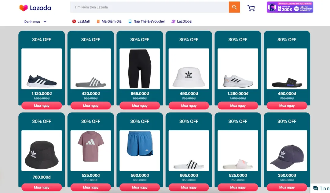 Adidas kết hợp cùng Lazada tung loạt deal xịn, trải nghiệm công nghệ boost với giá bất ngờ