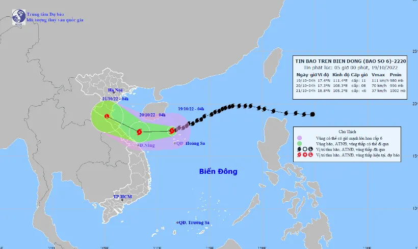 Bão số 6 Nesat sẽ đổ bộ đất liền trong 48 giờ tới, nhưng khả năng cao bị không khí lạnh "gõ cho hỏng người"