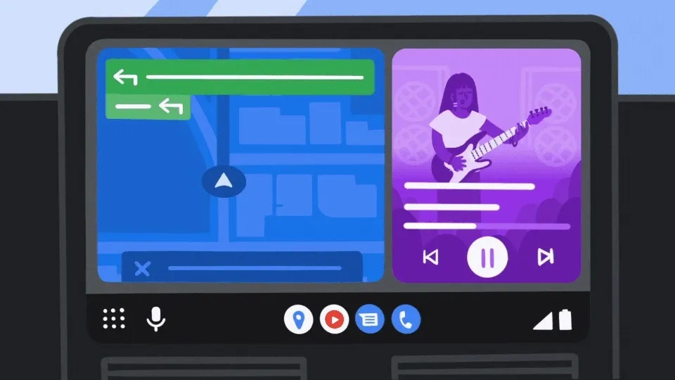 Android Auto nâng cấp giao diện người dùng với khả năng chia đôi màn hình