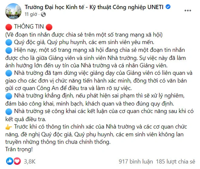 Xôn xao "giảng viên gạ nữ sinh vào khách sạn": Nhà trường rà soát sinh viên