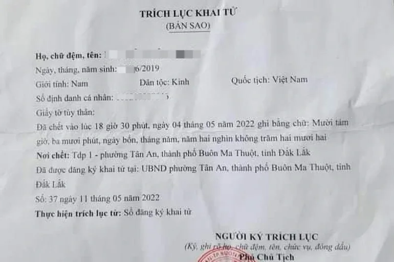 Mẹ khai tử con 3 tuổi để ngăn chồng cũ gặp con, hệ lụy khó lường