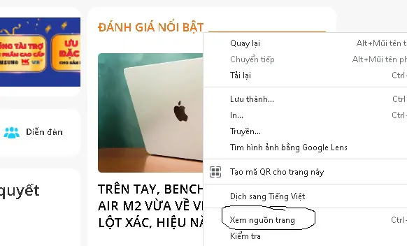 Cách copy code bất kỳ website nào sử dụng Chrome, Firefox hay Safari