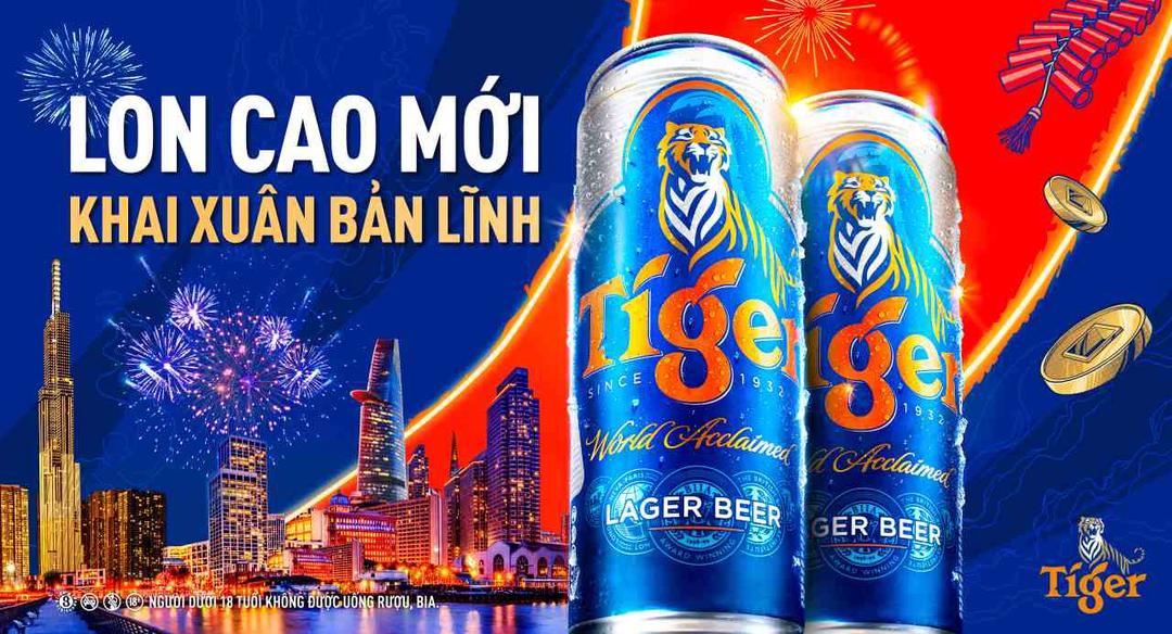 Tiger Beer gửi lời chúc khai xuân bản lĩnh với lon cao mới