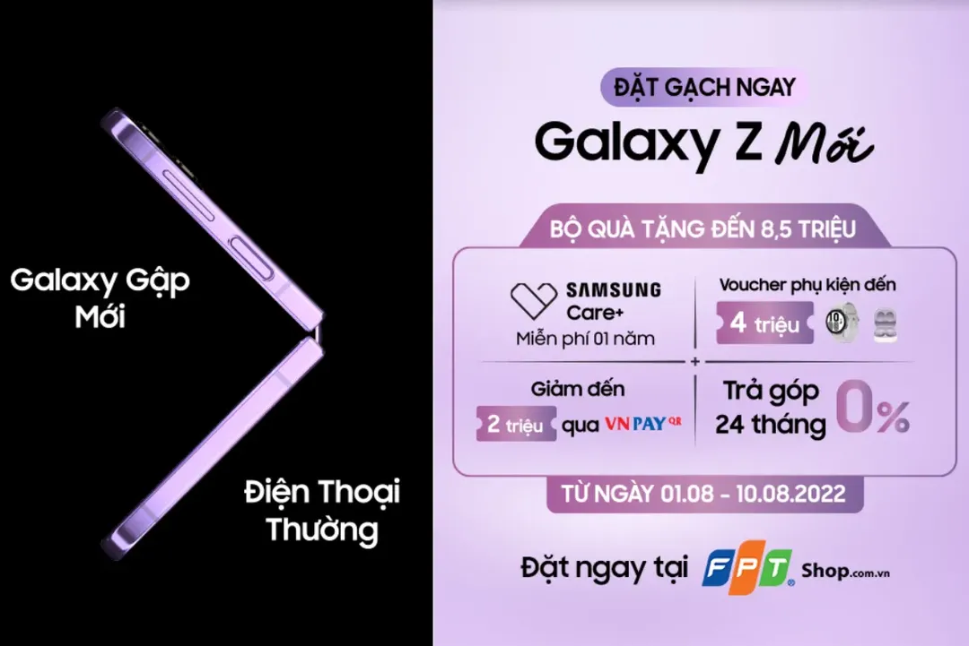 FPT Shop ưu đãi đến 8,5 triệu đồng cho khách hàng đặt trước Galaxy Z Mới