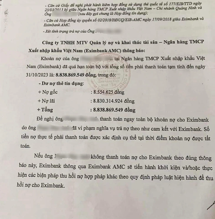 Khách hàng nói gì vụ nợ tín dụng từ 8,5 triệu đồng lên hơn 8,8 tỉ đồng?